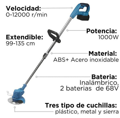 🌿 Podadora de Césped Inalámbrica con  Batería | Ligera, Potente y Eficiente